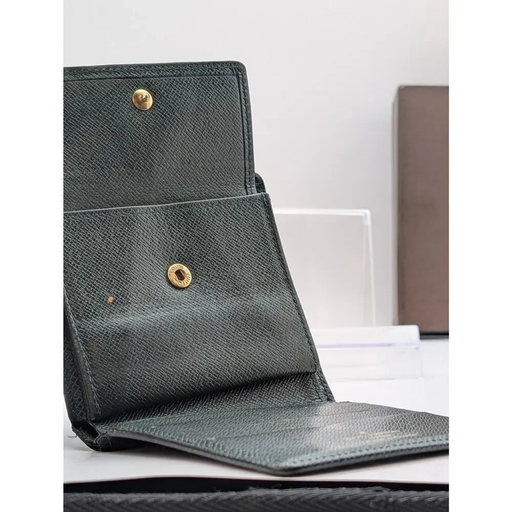 Auth Louis Vuitton with COA Taiga Bifold Wallet – Green